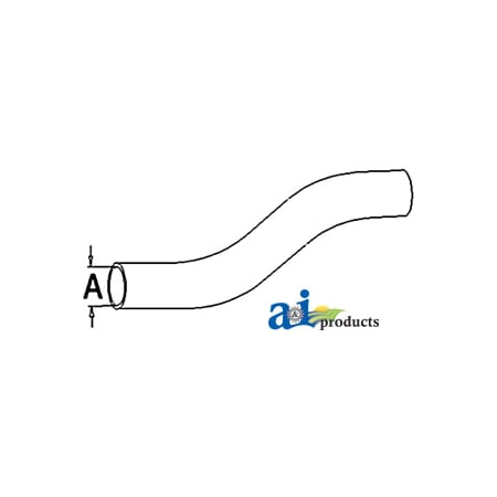 A & I Products Radiator Hose, Upper 16.5" x2.2" x2.2" A-70236594